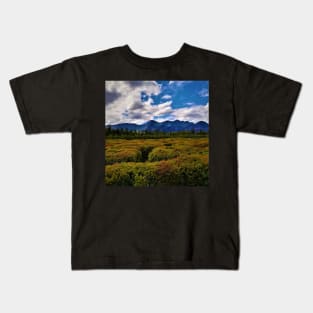 Mountain Range Maze Hedges Kids T-Shirt